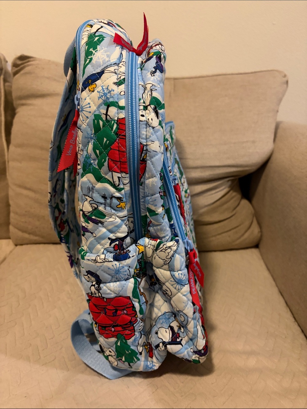 Vera Bradley x Peanuts Christmas Backpack New! - Picture 7 of 15